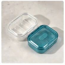 迷你便携式密封硅胶药盒，防尘防潮药品收纳整理盒 - 彩色 - 查看 11