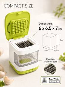 SOKANY Double-Sided Push-Type Garlic Cutter, Mini Hand-Held Garlic Press, Portable Manual Garlic Grinding Tool, Durable Kitchen Gadgets, Easy To Make Fresh Garlic Puree, Suitable For Household Kitchens, Camping And Multi-Scene Daily Cooking - View 4
