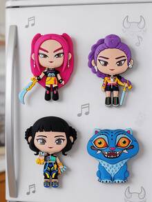1 Buah Magnet Kulkas PVC 3D Berlisensi Resmi Netflix, Ornamen Karakter Menggemaskan dengan Desain yang Cerah untuk Dekorasi Kulkas, Dekorasi Rumah, Hadiah Koleksi Artistik untuk Penggemar Anime dan Film - B - View 12
