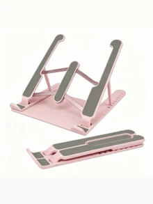 1pc 6-Level Adjustable Angle Laptop Stand - Compatible With Most Laptops, Height Adjustable; Portable Laptop Stand; Extra Large Foldable Desktop Stand; Ergonomic Design Tablet & Phone Holder With Stand Base, Office Desk Accessory - Laptop Stand - View 9