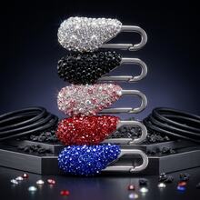1pc Rhinestone Zipper Pull Replacement Suitable For Luggage Zipper, Backpack Zipper, Jacket Zipper Replacement And Repair, Simple And Lightweight One-Click Installation, Travel, Vacation, Daily Commute Essential, Wedding, Birthday, Party, Holiday Gift, Rhinestone Decoration, Beaded Artwork, Stone, Gemstone, Shiny Diamond, Room Interior Decoration, Valentine's Day, Music Festival - Multicolor - View 5