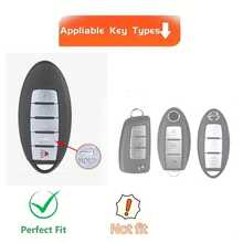 1pc 5 Buttons Key Cover TPU Car Keys Shell For Altima For Sentra For Rogue For Maxima Remote Key Case With Keychain Exquisite High-End Keybag Suitable For Both Men And Women - KY21 - View 5
