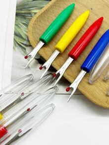 [4pcs/Set]Quick Seam Ripper Set, Colorful Seam Ripper With Protective Cap, Durable Portable Sewing Thread Picker, Home Sewing Tool, Suitable For Clothing Fabric Repair, Garment Alteration, Daily Mending And DIY - Medium Seam Ripper - View 7