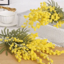 10 Stücke/5 Stücke künstliche Hochzeitsblumen, hochwertige Mimose, Feiertagsblumen, künstliche Blumen für die Heimdekoration, romantische Feiertagsblumen, Hochzeitsblumen, goldene Akazie, französische Karnevalsblumen, geeignet für Heimdekoration, Wohnzimmer, Büro, Küche, Hochzeit, Raumdekoration, Hochzeitszubehör, Herbstdekoration, Wanddekoration, Tischdekoration, Hochzeitsdekoration, dekorative Blumen, Hochzeitsblumen, Rosen, künstliche Rosen - Gelb - Übersicht 9