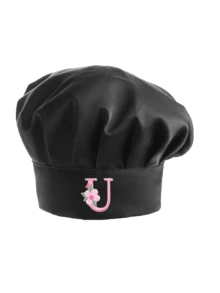 1pc Women's Satin Chef Hat, Customized Floral Initial, Adjustable Personalized Letter Kitchen Cap, Suitable For Bakery, Restaurant, Cooking Work Headwear - Multicolor - View 12
