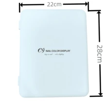C9 Nail Polish Color Display Book, Portable White Foldable Gel Nail Polish Color Card With Replaceable Fake Nail Tips, Reusable Nail Color Sample Display Box, Professional Salon Nail Artist Color Palette Storage Book, Suitable For Home Nail Studio - White - View 7