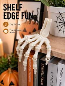 3/6pcs Halloween Skeleton Hand Decor, Posable Scary Hanging Ornament, Suitable For Monitor, Shelf, Tray, Desk And Desktop Decoration - Multicolor - View 5