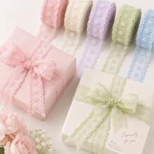 1碼甜美刺繡蕾絲緞帶蝴蝶結 DIY 裝飾飾邊，適用於衣飾、禮品包裝、手工藝品（寬4cm） - 花邊緞帶 - 查看 8