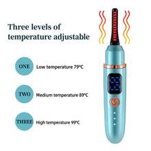 New Electric Eyelash Curler, Heated Eyelash Curler, 3 Adjustable Temperature Levels, 300mAh Large Capacity Battery, 15s Fast Heating, Long-Lasting Curl, With Battery Indicator Light, Women's Holiday Gift, Holiday Makeup Essential, Fashionable Eye-Enlarging - Multicolor - View 8