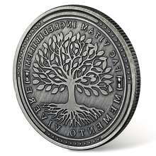 1/3Pcs Tree Of Life Spot Ancient Silvery Commemorative Coin Homeless Medal Three Dimensional Relief Coin Collection - View 3