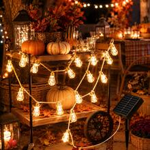 2pcs Solar Powered Rope String Lights, 8 Flashing Modes, Outdoor Waterproof Decorative Lights, Suitable For Garden, Patio, Yard, Fence, Trees, Solar Powered Fairy Lights, Perfect For Party, Wedding, Holiday Decoration - Warm white light - View 11