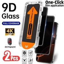 CASECOPS 2 piezas Protector de pantalla de vidrio templado con privacidad, con función de eliminación automática de polvo, compatible con Galaxy S25 6.2 pulgadas/ 17 Pro Max 6.9 pulgadas, película de vidrio templado de cobertura completa anti-espionaje, sin burbujas, fácil instalación, dureza 9H, con kit de instalación fácil, compatible con fundas de teléfono, compatible con Galaxy S25 Ultra S24+ S23 S22 Series (se requiere volver a registrar la huella dactilar)/ 17 Pro/16 Pro Max/15 Pro/14/13/12/11 Series - Negro - Ver 38