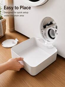 Multi-Functional Tool With Large Capacity Base For Handling Excess Wastewater, Matte Finish Tool Tray, Suitable For Professional Cleaners, Practical Low-Profile Washing Machine Drain Tray, Suitable For Emergency Drainage During Valve Unclogging - A - View 3
