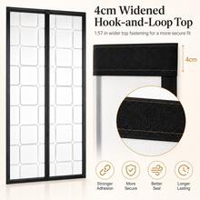 Magnetic Grid Door Curtain, Insulated Screen Door With Auto-Closing Magnetic Blocks, Cold And Hot Air Barrier Door Cover, Semi-Transparent Partition Curtain, Weighted Bottom Design, Easy Passage, Suitable For Air-Conditioned Rooms, Kitchens, Balconies, Patios, Pet-Friendly, Multiple Sizes Available - EVA Black Grid Air Conditioning Screen Door - View 10