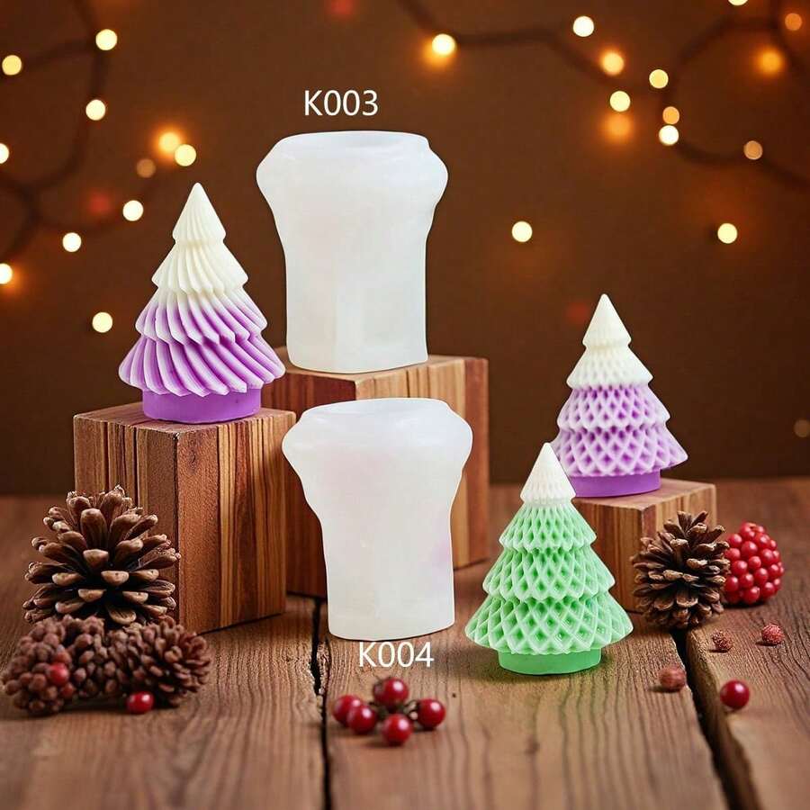 Christmas Tree Scented Candle Silicone Mold DIY Resin Plaster Diffuser Stone Home Decor Mold Suitable For Christmas Decoration - Christmas Tree - View 1