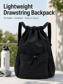 Solid Color, Large-Capacity School Backpack, Multi-Pocket Casual Hiking Backpack, Multi-Compartment Backpack, Short-Distance Travel Bag, Perfect For Girls/Students, Ideal For Outings, Travel, And Back-To-School Season. - Multicolor - View 2