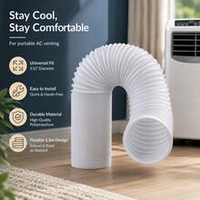 1pc 5.12 Inch Portable Air Conditioner Exhaust Hose, Flexible PP Material Replacement Air Vent Hose, Counter-Clockwise Thread Universal Telescopic Ventilation Pipe, Suitable For Mobile Air Conditioner, Bedroom, Living Room, Office, Home Cooling And Summer Heat Essential - A - View 11