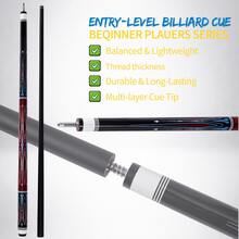 Carbon Fiber Billiard Cue, 58 Inch 19oz Billiard Cue With 12.5mm Tip And Soft Anti-Slip Grip, Practical Holiday Gift For Billiard Enthusiasts - Black - View 4