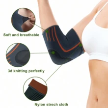 Compression Elbow Sleeve, Suitable For Tennis Elbow And Golfer's Elbow Joint Support And Protection, Ideal For Sports, Fitness, Weightlifting - Multicolor - View 4