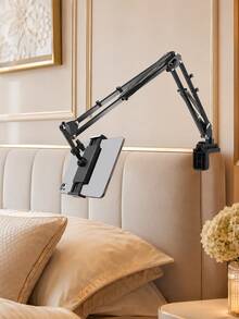 Bed Tablet Holder, Adjustable Long Arm Phone Clamp, 360° Rotating Slouchy Arm Metal Clamp Mount, Foldable Overhead Smartphone & Tablet Stand For Desk Bedside Bed Edge, Recording Live Streaming, Hands-Free Viewing, For 4-13 Inch Devices Kindle - Multicolor - View 15