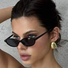 1 Stück Damen Mode Brille mit kleinem Rahmen, vielseitige Brille für den täglichen Gebrauch - Schwarz - Übersicht 1