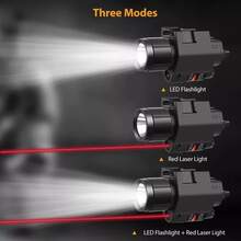 Tactical Laser Pointer Lamp Airsoft Paintball Accessory With Rechargeable Batteries And Tailpiece - Black - View 5