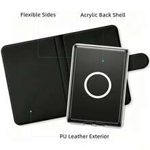 Kindle 透明壓克力保護殼，適用 6 吋 Kindle (11th Gen.-2024/2022) 與 7 吋 Kindle Paperwhite 12th Gen，相容 Kindle 電子閱讀器，書本式磁吸可拆卸保護殼，附磁吸扣，全方位覆蓋保護，自動喚醒與休眠 - 黑色 - 查看 7
