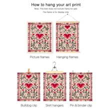 1 pieza Póster de arte de pared vintage, patrón de corazón dibujado a mano, pintura de boda del Día de San Valentín, regalo de arte de pared romántico para ella, impresión de aniversario, enmarcado o sin enmarcar, decoración de habitación/hogar, decoración de apartamento de dormitorio universitario, regalo de decoración de pared de dormitorio - A - Ver 6