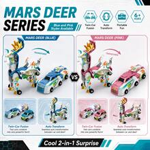 Children's Magnetic Transforming Toy Magic Car, 2-In-1 Collision Transforming Flying Dragon Toy Car, Combined 2-In-1 Boy & Girl Toy Gift, Boy Car Toy, Birthday Toy Gift - Multicolor - View 6