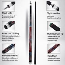 Carbon Fiber Billiard Cue, 58 Inch 19oz Billiard Cue With 12.5mm Tip And Soft Anti-Slip Grip, Practical Holiday Gift For Billiard Enthusiasts - Black - View 5