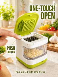 SOKANY Double-Sided Push-Type Garlic Cutter, Mini Hand-Held Garlic Press, Portable Manual Garlic Grinding Tool, Durable Kitchen Gadgets, Easy To Make Fresh Garlic Puree, Suitable For Household Kitchens, Camping And Multi-Scene Daily Cooking - View 7
