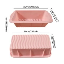1pc Rectangular Silicone Cake Mold, Toast Mold And Brownie Mold, Suitable For Baking Bread, Cake And Brownies - View 8