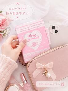 1件 INS風蝴蝶結貓咪 1格卡片相簿，草莓貓按扣 3英吋照片相簿偶像卡收納本 - 粉紅色 - 查看 6
