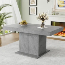 Extendable Dining Table - Space Saving & Multifunctional - Grey - View 4