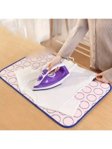 1pc Portable Foldable Ironing Pad, Desktop Ironing Mat/Thickened Countertop Ironing Blanket/Steam Ironing Pad, Heat-Resistant Pad Cover, Suitable For Washing Machine And Dryer, Travel Ironing Board - Multicolor - View 5