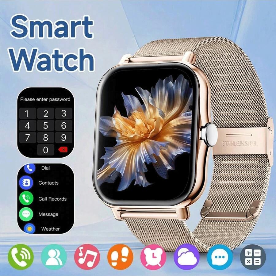 1.83-Inch Full Touch Screen, This Popular Smartwatch Suitable For Men And Women Features: Call Answering, Message Notifications, Music Control, Remote Camera, Pedometer, Calorie Tracking, Multiple Sports Modes, Alarm, Incoming Call And Message Notifications, Compatible With Android And IOS Systems. - Multicolor - View 1