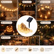 2pcs Solar Powered Rope String Lights, 8 Flashing Modes, Outdoor Waterproof Decorative Lights, Suitable For Garden, Patio, Yard, Fence, Trees, Solar Powered Fairy Lights, Perfect For Party, Wedding, Holiday Decoration - Warm white light - View 4