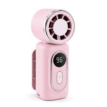 1pc Rechargeable Portable Clip-On Mini Fan With LED Display, 5-Speed Adjustable Airflow, Rotatable Fan Head & Anti-Slip Clip For Desk, Travel, Commuting & Outdoor Use - Standard - View 12