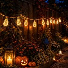 2pcs Solar Powered Rope String Lights, 8 Flashing Modes, Outdoor Waterproof Decorative Lights, Suitable For Garden, Patio, Yard, Fence, Trees, Solar Powered Fairy Lights, Perfect For Party, Wedding, Holiday Decoration - Warm white light - View 10