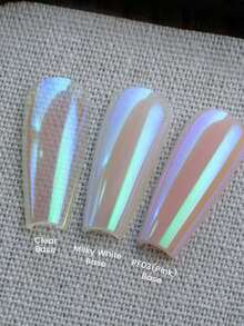 Nail Fairy 極光粉－美人魚極光效果，DIY居家美甲沙龍亮粉，0.5g/瓶附附著器 - 薄荷藍 - 查看 4