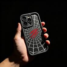 1pc [Pure Android Version] White Spider Web Claw Personalized Spider Scratch Mark European & American Style Minimalist Retro Creative Beast Spider Silk, Matte Black Lens Frame Stepped Design Full Coverage Anti-Drop Soft Shell, [International Version Not Local Version] Compatible With Android/GALAXY/A/S/FE/PLUS/ULTRA/PRO/NOTE/POCO/X/Transsion/HOT/PLAY/SPARK/POP/SMART/RENO/Honor/E/G/Phone Case - Multicolor - View 7