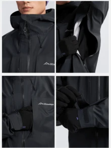 CAMEL CROWN Men's Single-Layer Hardshell Outdoor Jacket, Comfortable, Water-Repellent, And Lightweight Hiking Mountaineering Jacket Suitable For Spring - Phantom Black - View 3