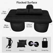 Inflatable Car Rear Seat Mattress, Thickened Foldable Portable Comfortable Sleeping Pad With Pump, 2 Pillows, Storage Bag, Patch Kit, Essential Outdoor Gear For Medium SUV, Truck, Summer Vacation, Camping, Hiking, Road Trip - Car Air Mattress - View 15