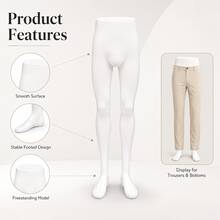 Retail Display Model For Tops, Bottoms And Fashion Styling - 140cm Men's (White) - View 3