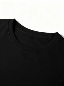 Y2KGlimmora Women's Short Sleeve Y2K Style Slogan T-Shirt, Colorful Graphic, Retro Style - 黑色 - 查看 4