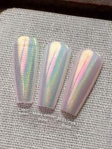 Nail Fairy 極光粉－美人魚極光效果，DIY居家美甲沙龍亮粉，0.5g/瓶，附塗抹器 - 彩色 - 查看 4