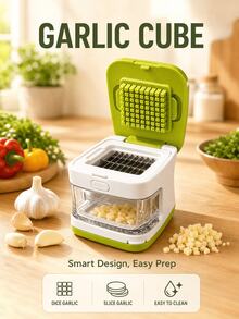 SOKANY Double-Sided Push-Type Garlic Cutter, Mini Hand-Held Garlic Press, Portable Manual Garlic Grinding Tool, Durable Kitchen Gadgets, Easy To Make Fresh Garlic Puree, Suitable For Household Kitchens, Camping And Multi-Scene Daily Cooking - View 2