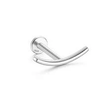 1pc Tiny CZ Flat Back Stud Earrings, Unisex, Hypoallergenic 925 Sterling Silver, Suitable For Sensitive Ears, Cartilage Piercing Jewelry - Silver - View 18