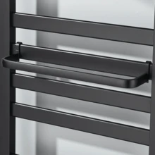 Zhuomixer Matte Black Heated Towel Rail 8 Bars Wall Mounted Electric Towel Warmer Plug In Bathroom Towel Heater Stainless Steel Towel Drying Rack For Bathroom - 48.5 X 96 cm - View 7