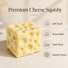 Cheese Block Stress Relief Squeeze Toy, Soft Shapeable Sensory Toy, Home And Office Relaxation Stress Relief Small Toy - 多色 - 查看 5